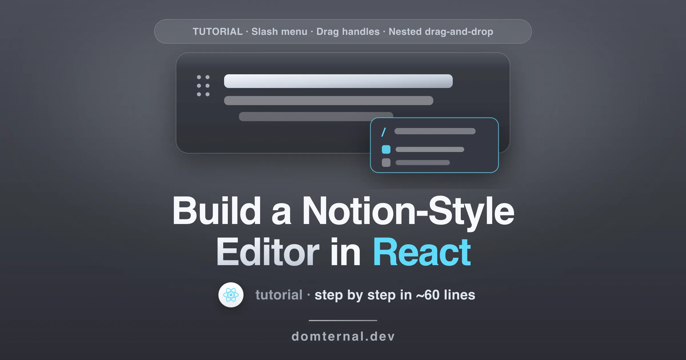 Build a Notion-style editor in React, step by step