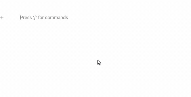 Typing slash then "head" filters the insert menu to Heading 1, 2, and 3, and selecting one turns the line into a heading