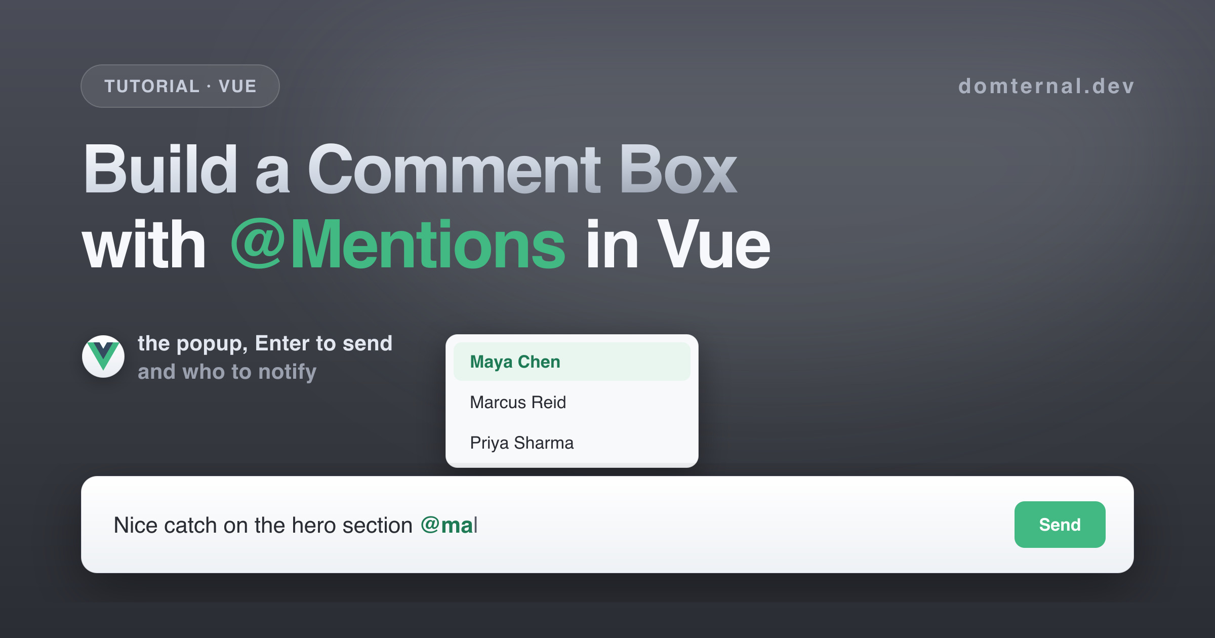 Build a Comment Box with @Mentions in Vue