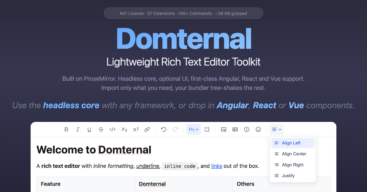 Domternal Editor